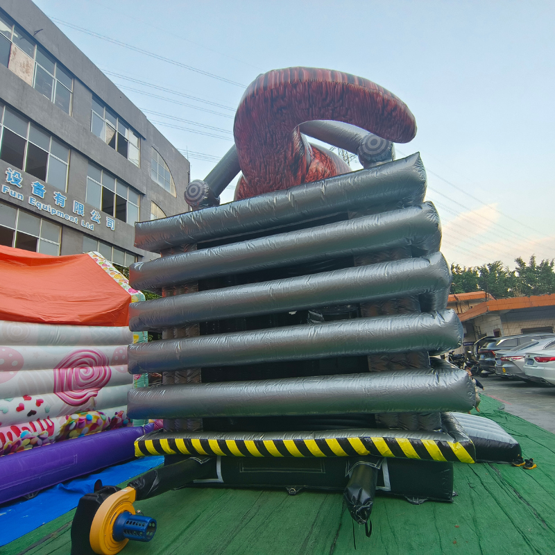 Funny inflatable dinosaur themed bounce house inflatable trampoline and water slide combination castle inflatable amusement park