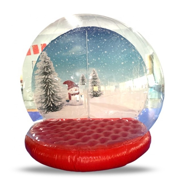 3md Red Giant Entrance Tunnel Dome Bubble Hotel Room Inflatable Clear Bubble Tent Snow Globe