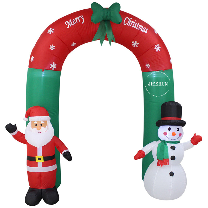 Inflatable Christmas Halloween Outdoor Lighted Yard Decoration Snowman inflatable arch for sale