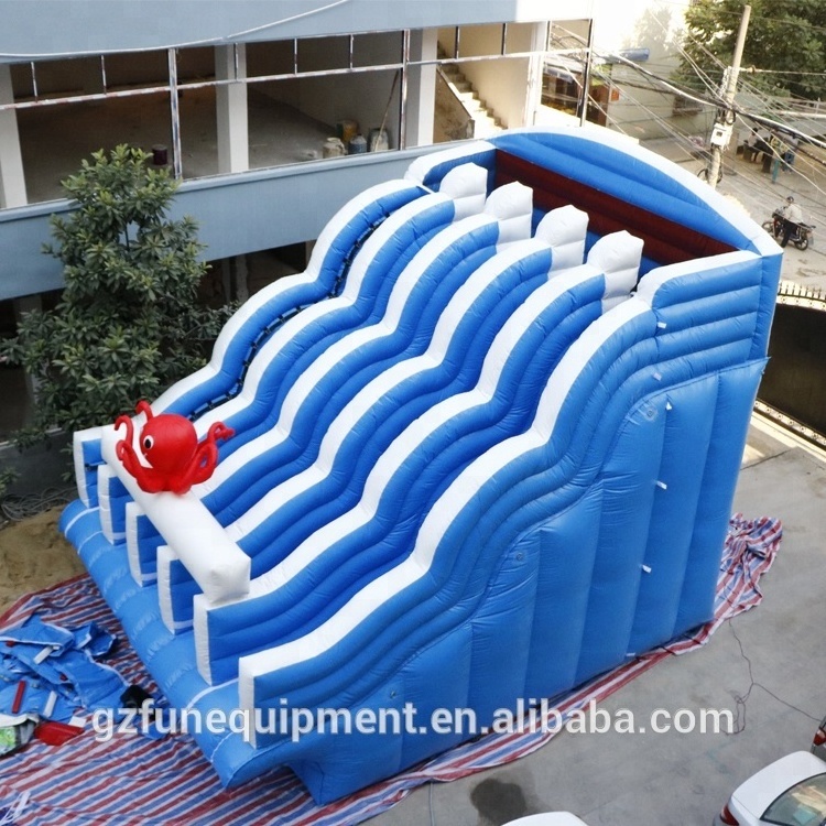 Largest inflatable water slide material fiberglass water slide tubes for sale