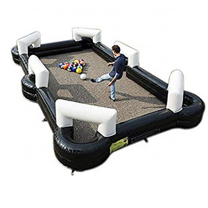 7.5 x 4.5m 0.45mm PVC design foot billiard inflatable pool table for sale