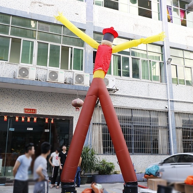 Factory price double legs popular high quality cowboy wind man air puppet inflatable sky dancer for sale