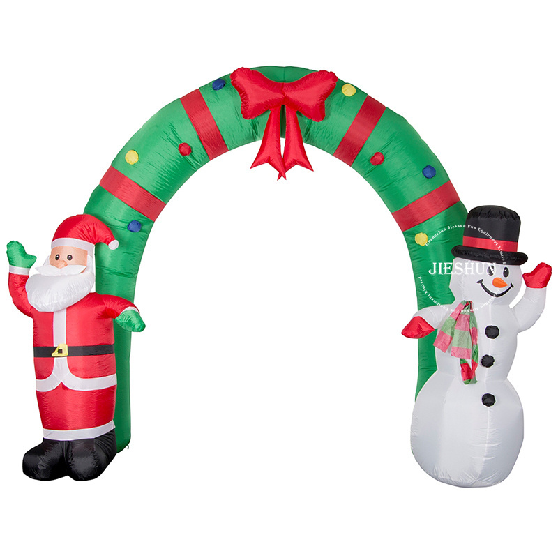 Inflatable Christmas Halloween Outdoor Lighted Yard Decoration Snowman inflatable arch for sale