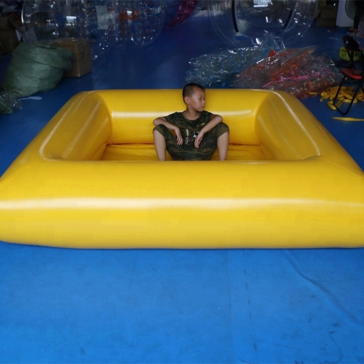 6.6 x 6.6ft Mini Blue Yellow Square Inflatable Water Swimming Pool for kids