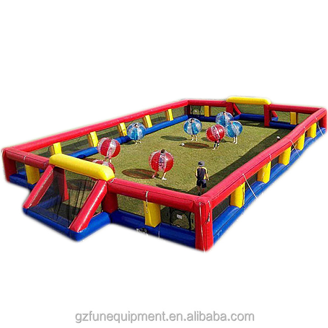 High quality inflatable human football pitch for sport games