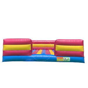 Customized size inflatable jump pad with guardrail small colorful jumping pad for sale