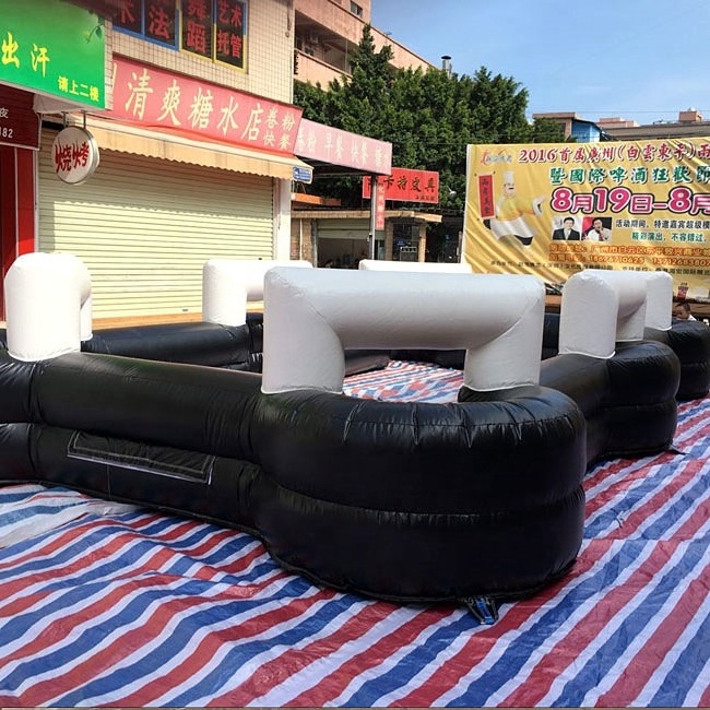 7.5 x 4.5m 0.45mm PVC design foot billiard inflatable pool table for sale