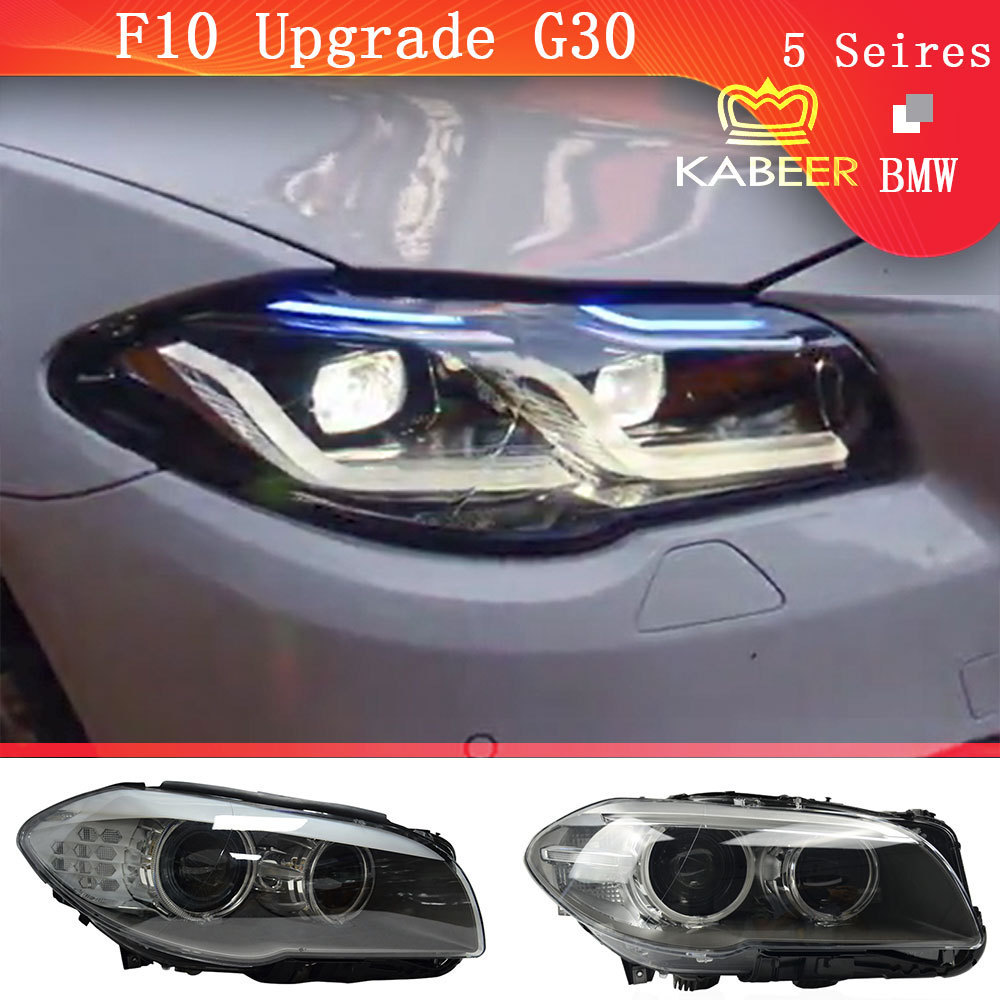 Modified F10 LED Headlight for BMW 5 series 2009-2016 F10 F18 xenon update to F10 headlight Kabeer factory US warehouse