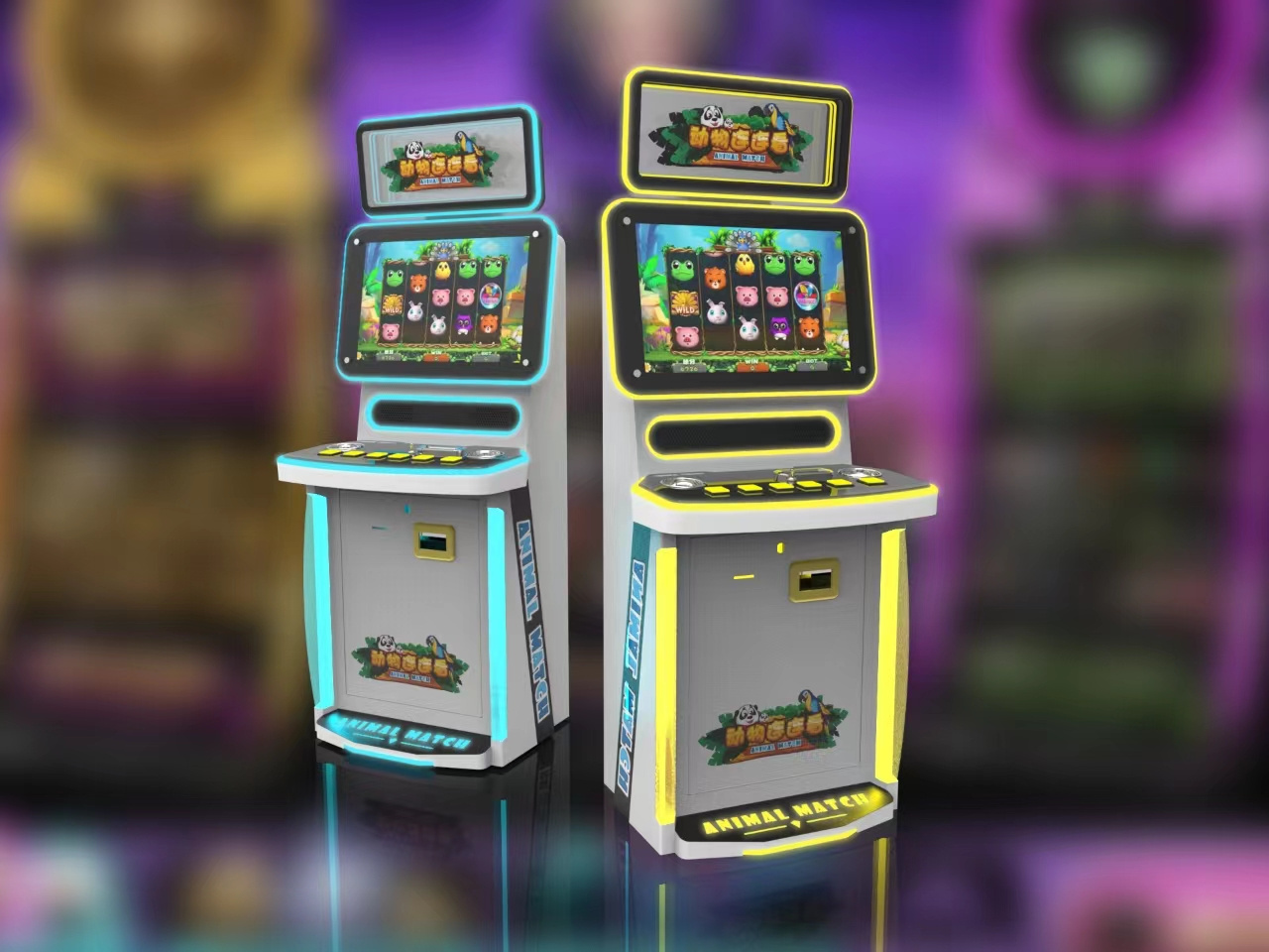 Animal Match Coin Operated Arcade Game Elimination Amusement Machine Slot Games for Kids and Adults Bill Acceptor