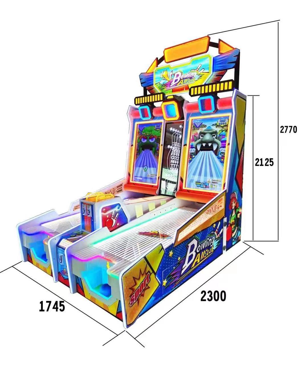 All-Start Bowling Video Game Console Simulator with Coin Payment System Laser Shooting Indoor Game Center