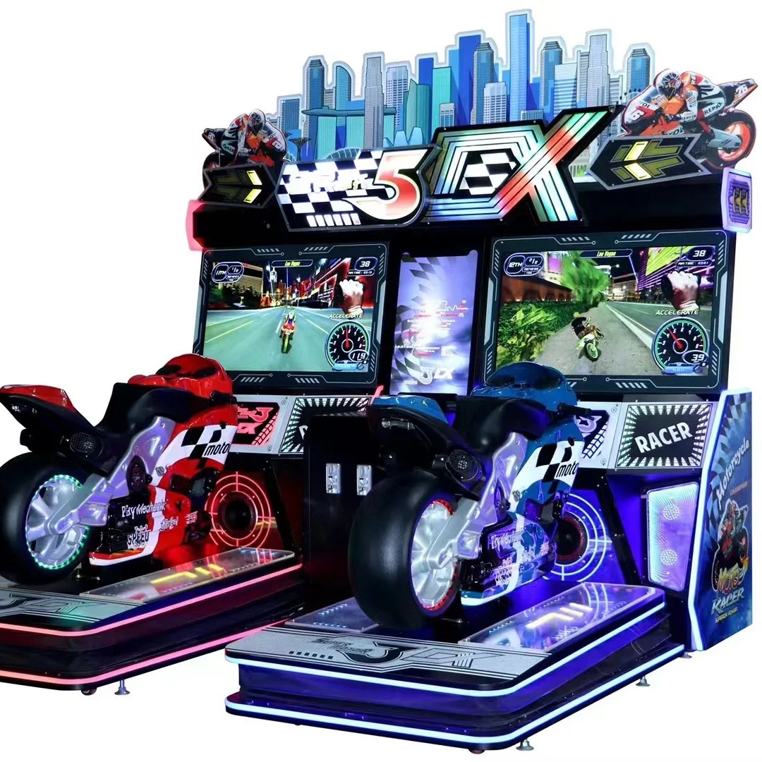 New FF Indoor Amusement 2 Player 5DX Simulator Motor Racing Game Machine Coin Operated Dynamic Arcade  Driving Game Machine