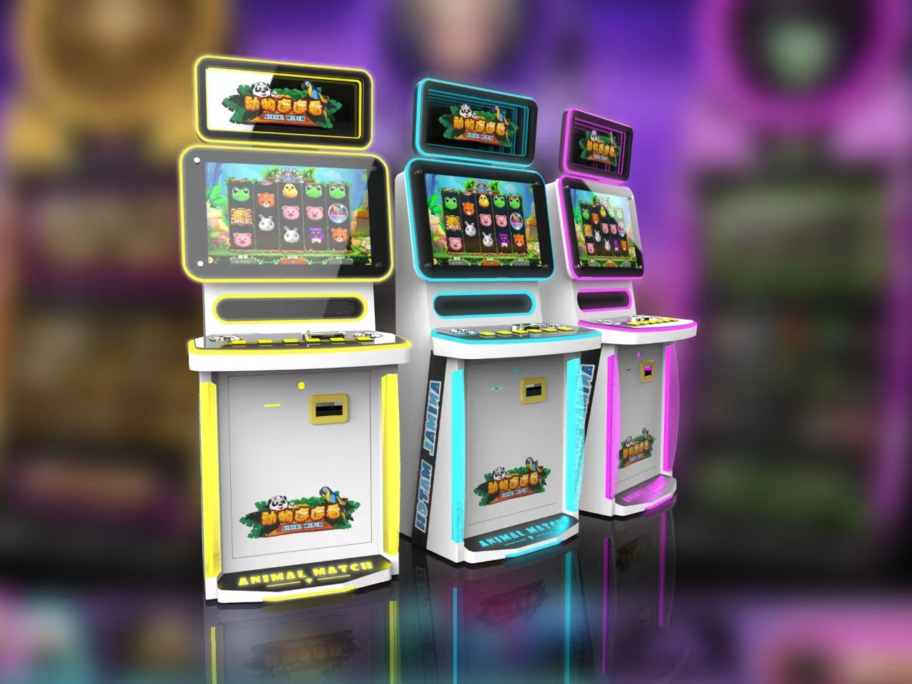 Animal Match Coin Operated Arcade Game Elimination Amusement Machine Slot Games for Kids and Adults Bill Acceptor