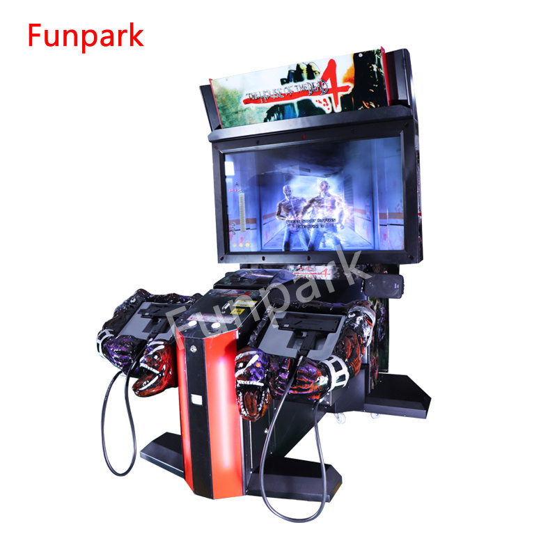 Destroy aliens double gun shooting game machine coin operated arcade game machine