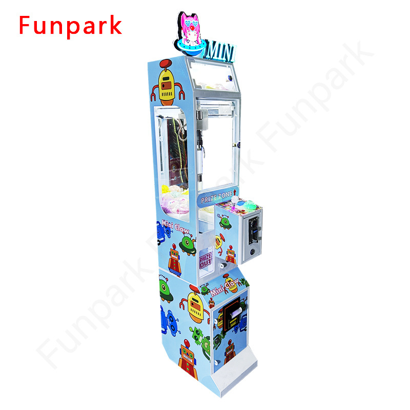 Wholesale Funpark Coin Operated toys world Candy Vending Mini Claw Machine with Cash Bill Acceptor for Sale Claw Game Machine