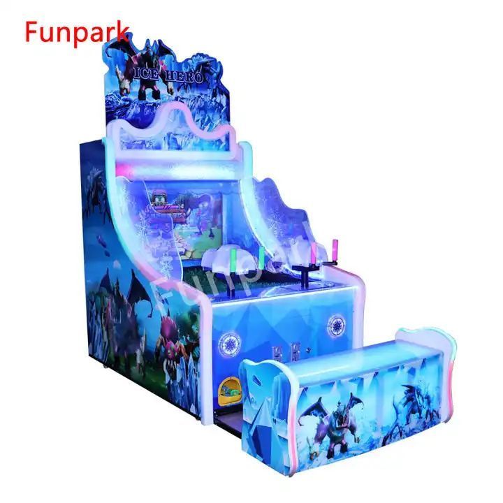 Indoor Sport Amusement Coin Operated Games Super Ice Man Water Shooting Machine 2 Players Gun Zombie Water Shooting Arcade Games