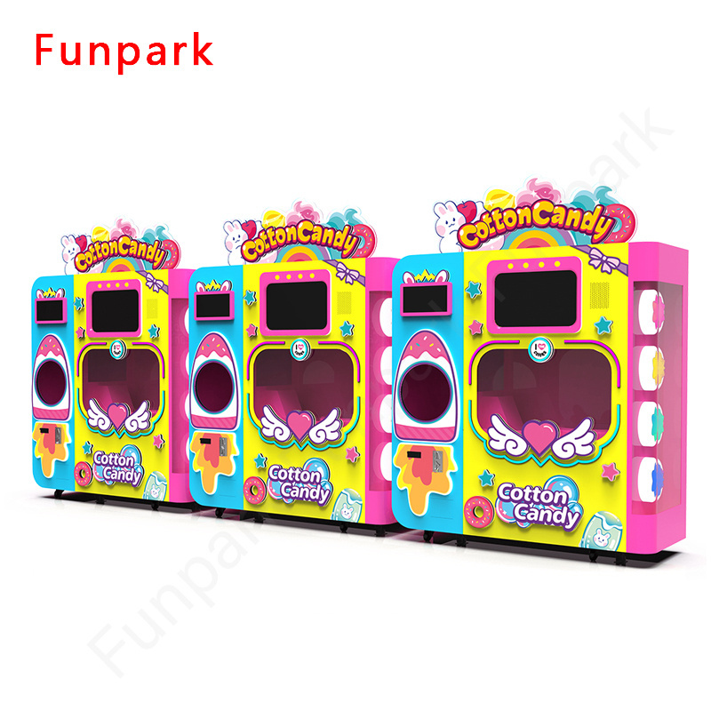 Professional Sweet Cotton Candy Sugar Robot Semi Automatic Machine Sugar Cotton Candy Commercial Dispenser Vending Machines