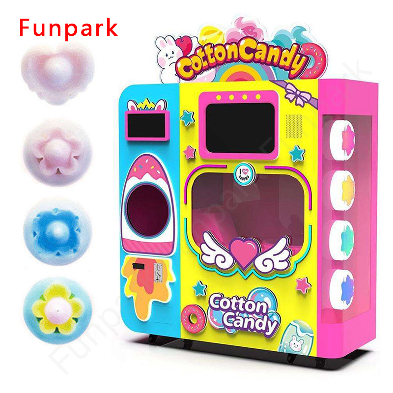 Professional Sweet Cotton Candy Sugar Robot Semi Automatic Machine Sugar Cotton Candy Commercial Dispenser Vending Machines