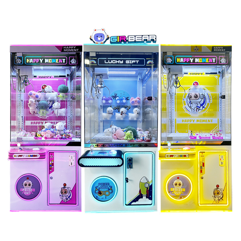 Wholesale Custom Operated Toy Vending Arcade Claw Crane Coin Machine Cheap Bill Operation Doll Claw Machine With Bill Acceptor