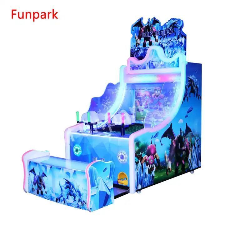 Indoor Sport Amusement Coin Operated Games Super Ice Man Water Shooting Machine 2 Players Gun Zombie Water Shooting Arcade Games