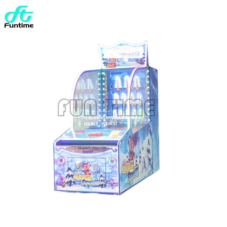 Factory direct children's Crazy clown shooting game machine coin operated ball shooting gift game machine