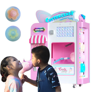 Coin-operated book card swiping banknote type customizable cotton candy automatic floss machine