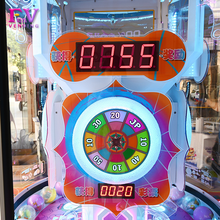 Coin Operated Indoor Prize Gift toy Ticket Redemption Lottery Shooting Gachapon Capsule Game vending Machine For Children