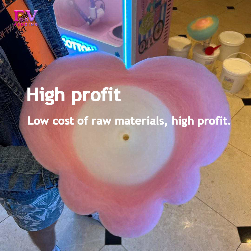 Professional Candy Floss Machine Manufacturer For Sale Party Commercial Fully Automatic Smart Cotton Candy Vending Machine