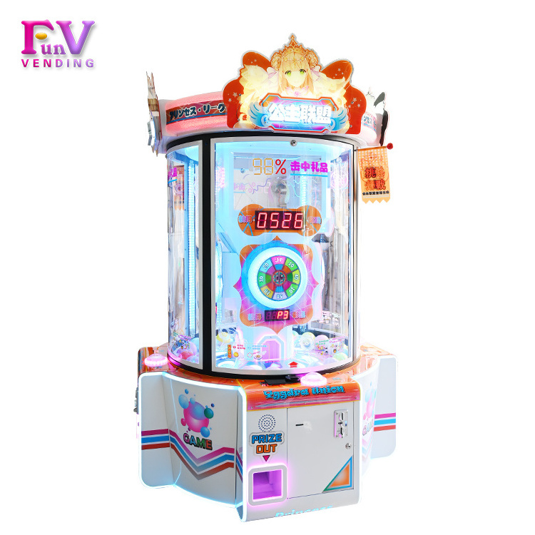 Coin Operated Indoor Prize Gift toy Ticket Redemption Lottery Shooting Gachapon Capsule Game vending Machine For Children