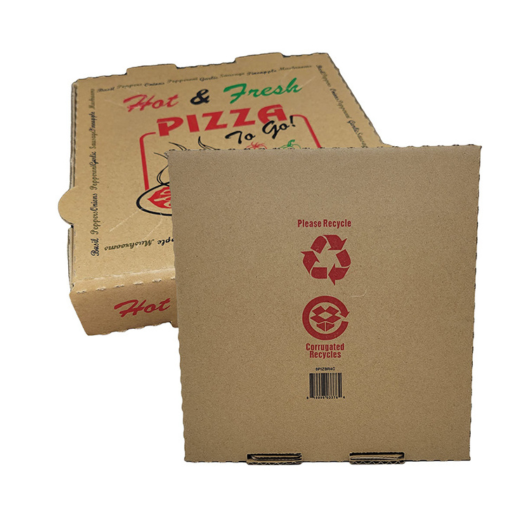 Custom Kraft Paper Food Boxes for Delivery Packaging Art Paper Triangle Custom Printed Pizza Box