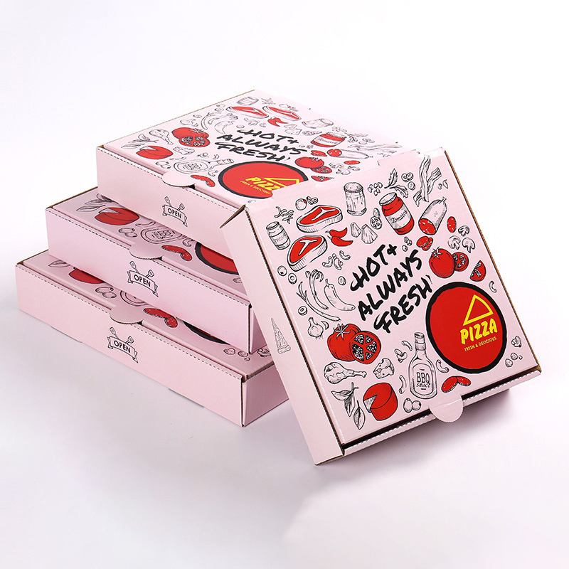 All Sizes Biodegradable Custom Cheap Pizza Box With Logo Corrugated Custom Pizza Box Wholesale Box For Pizza