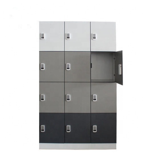 High Fashion Single Door Compartment Steel Locker 4 Tier Hanging Clothes Staff Storage HPL Locker Wardrobe