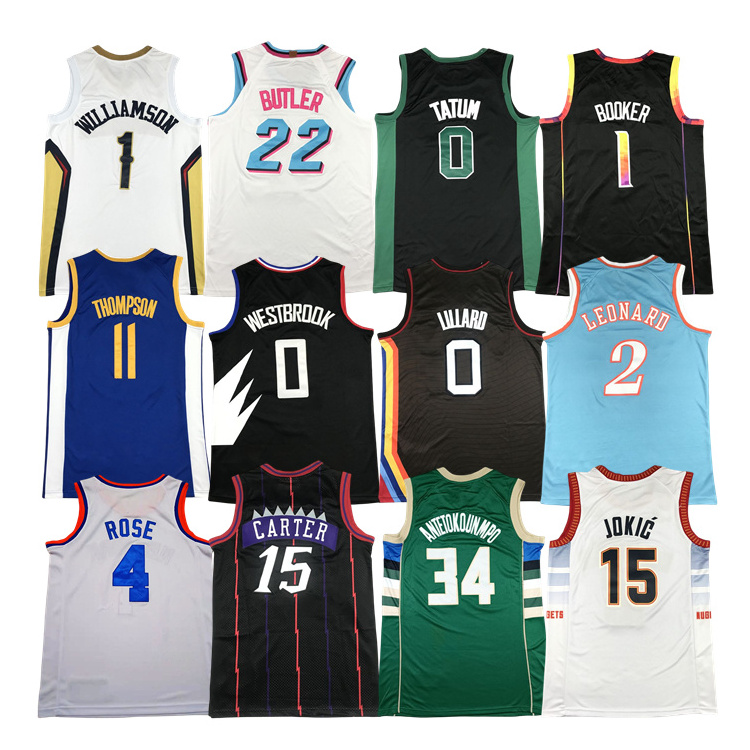 2023 Wholesale Ja Morant 12 Bryant 24 James 23 6 LaMelo Ball 1 Steph Curry 30 Kevin Durant 35 Stitch Basketball Jerseys For Men