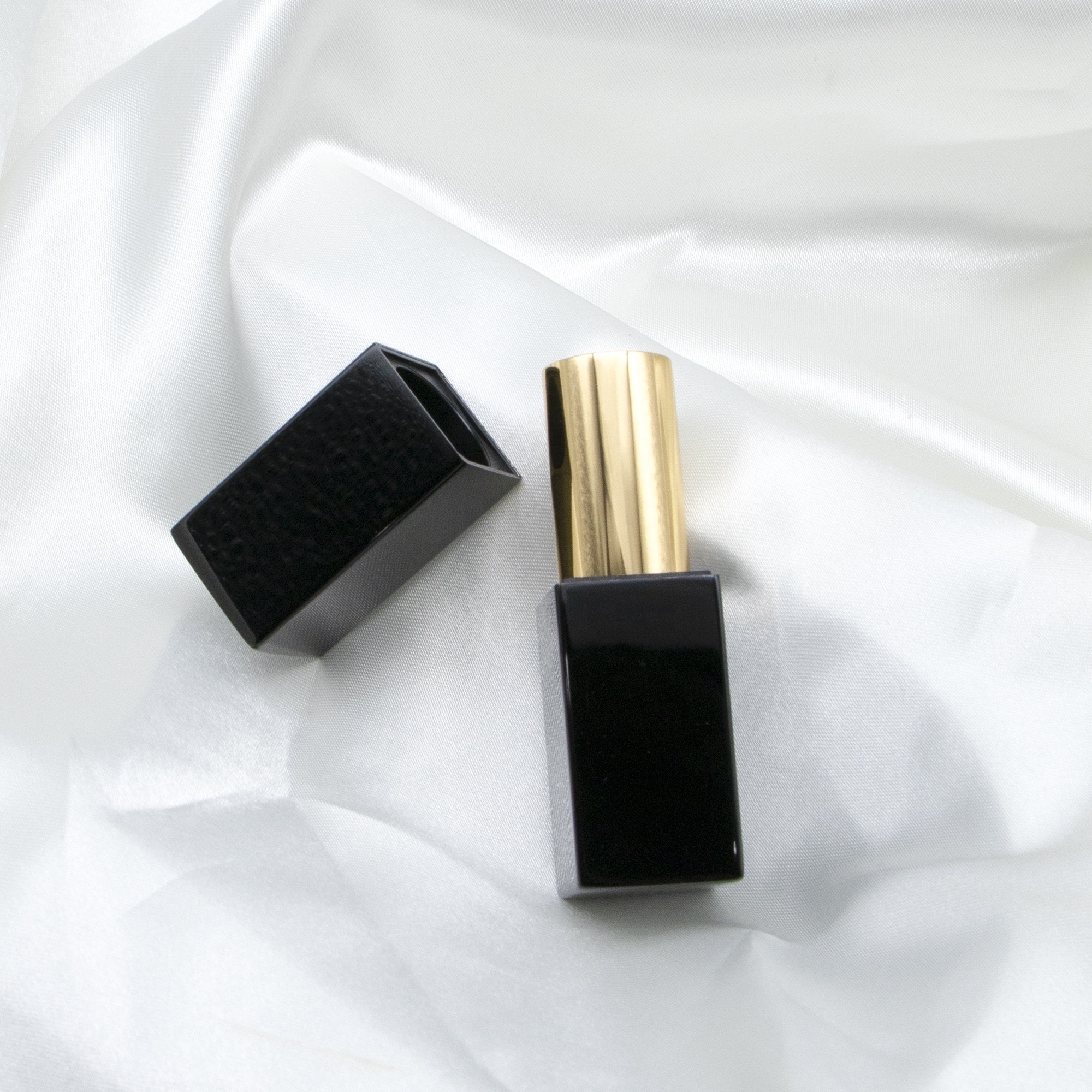 square aluminum lipstick empty case and tube plastic new lipstick tubes black lipstick container