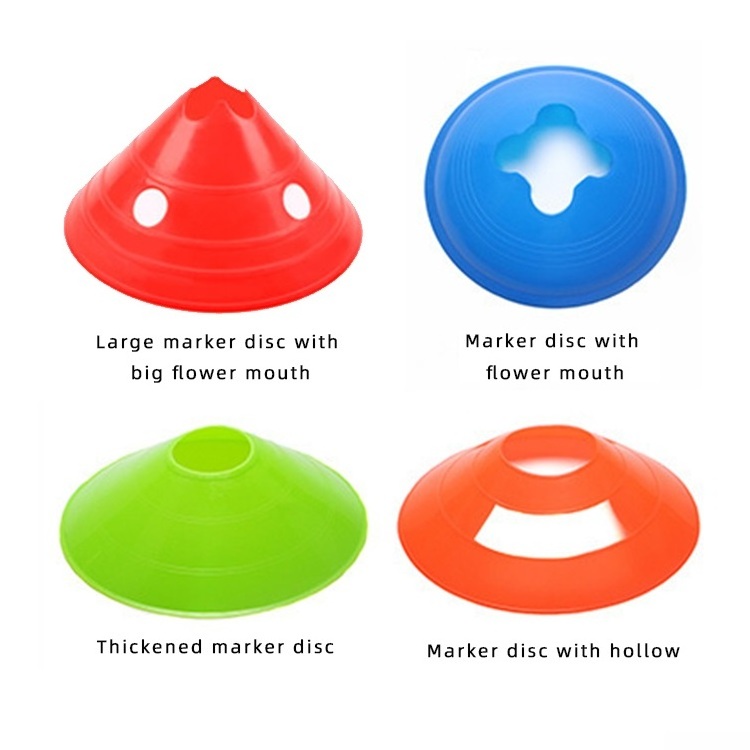 Factory Price Multi-functional Agility Training Cones Plastic Disc Marker Training Cone Soccer Cone Football Training Equipment