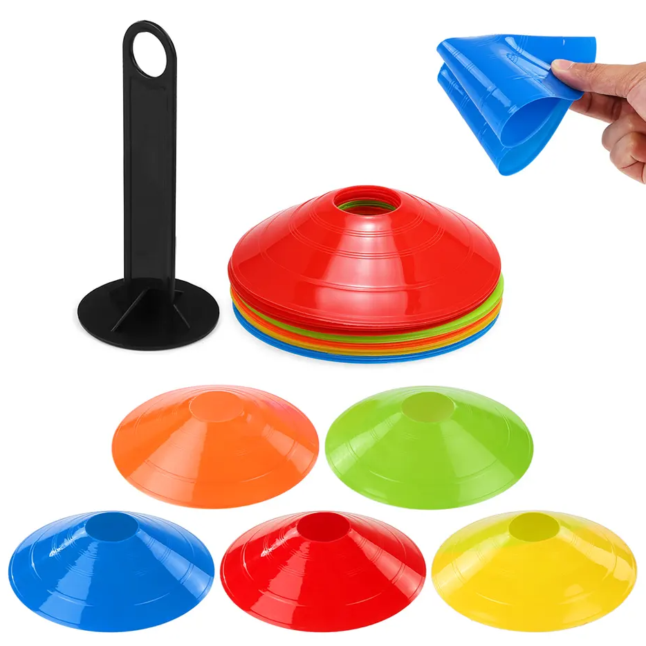 Training Cone Plastic Disc Marker Cone Soccer Cone Agility Training Equipment Sports Basketball Football Training Equipment