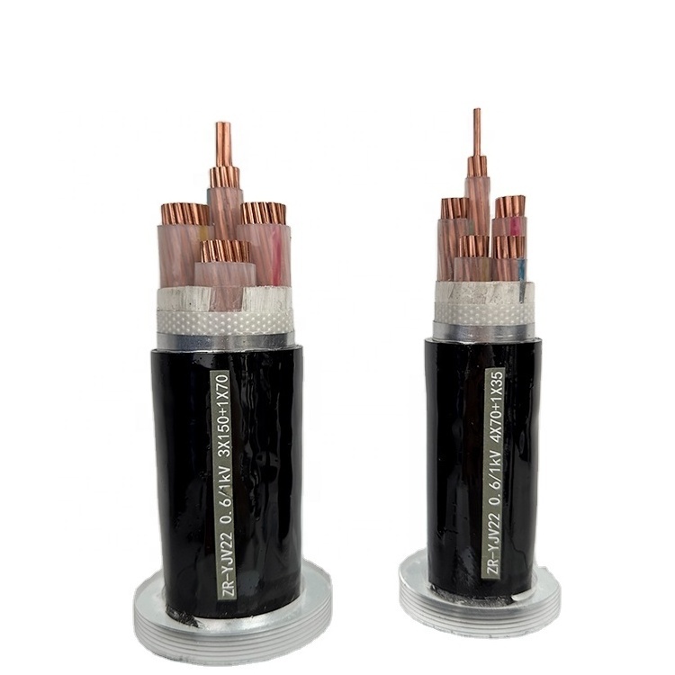 Electric Low voltage Power Cable 0.6/1kV 4*70+1*35 Copper Non-armoured pvc sheath insulated Electrical Wire Cable Manufacturer