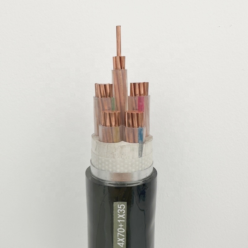 Electric Low voltage Power Cable 0.6/1kV 4*70+1*35 Copper Non-armoured pvc sheath insulated Electrical Wire Cable Manufacturer