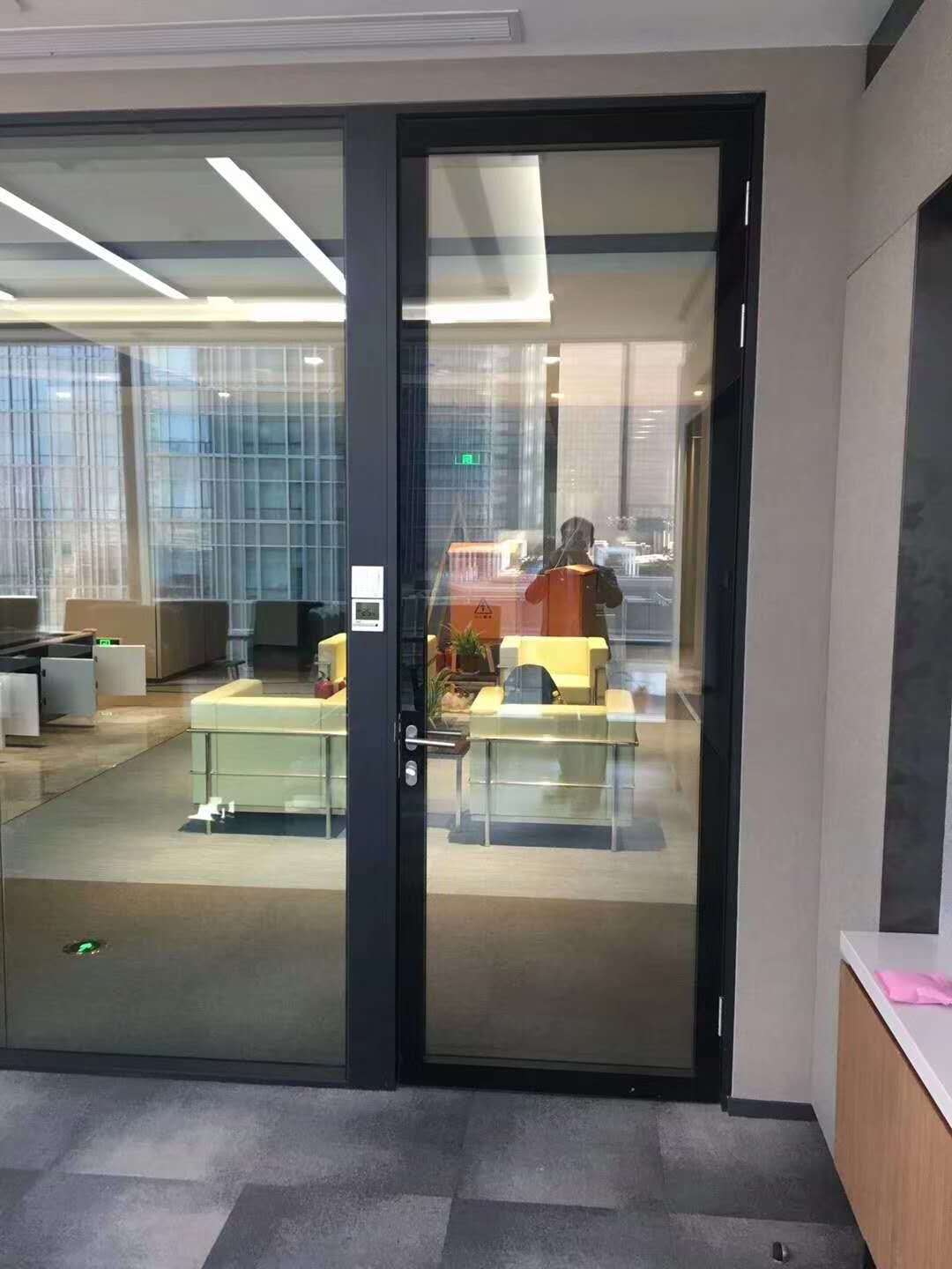 Office partition wall Double toughened glass partition meeting room high partition screen type 80