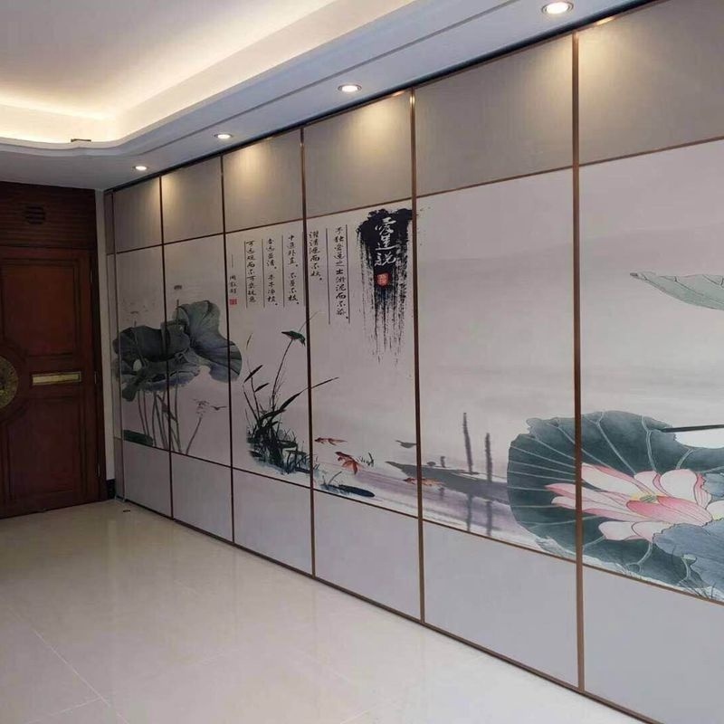 Hotel Ballroom Custom finishes Moveable divider Aluminum frame sliding folding wooden acoustic movable wall divider