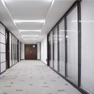 Office partition wall Double toughened glass partition meeting room high partition screen type 80