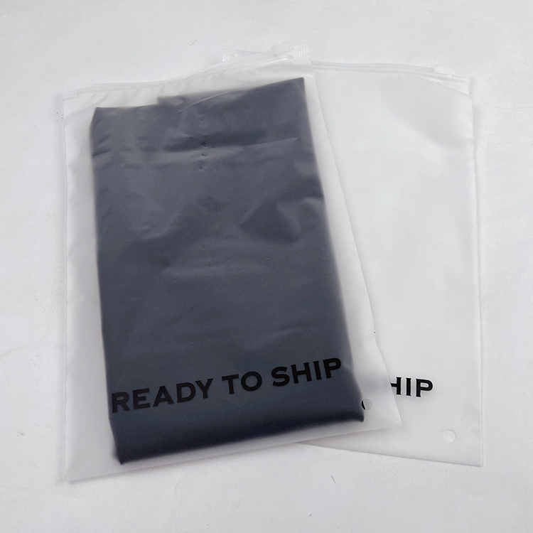 High Quality Custom Hoodies Packaging Zip Lock Bag Transparent Frosted PVC Zipper Poly Bag For Swimsuit Packaging With Logo