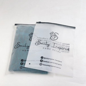 Free Design Custom Printing Biodegradable Slider Zip Lock Matte Eva/Pvc Frosted T-Shirt Packaging Zipper Plastic Bag For Hoodies