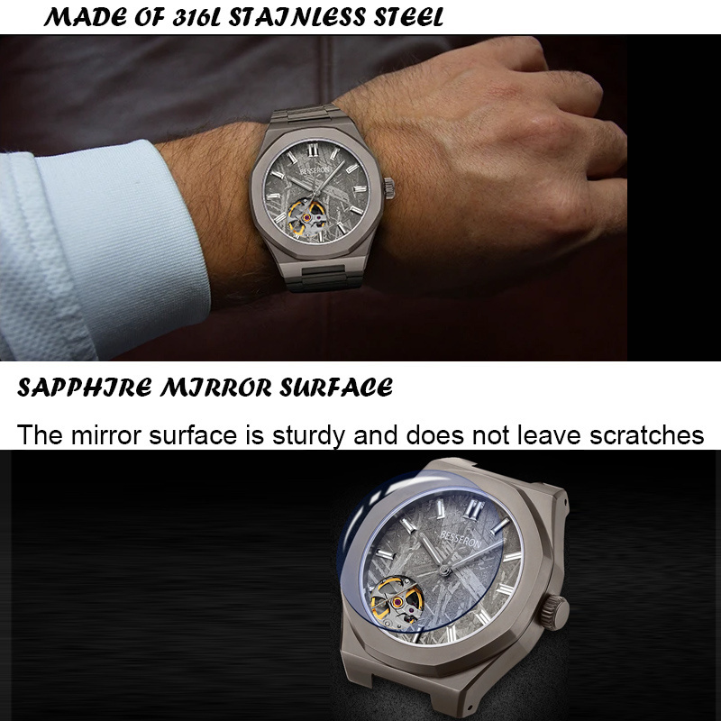 Luminous Mechanical Watch Men Style Skeleton Tourbillon Automatic Small Dial Luxury Wristwatch Luxury Mechanical Watches For Men