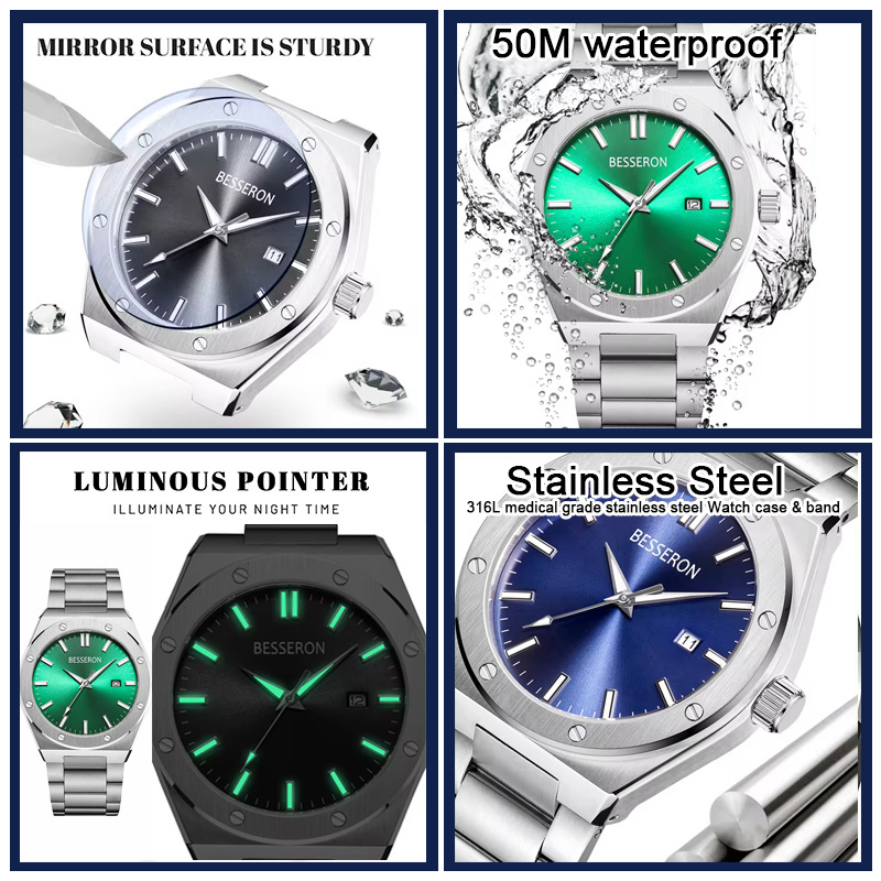 Hot Selling Wholesale Business Men Watch Custom Logo Quartz Watches Classic Waterproof Stainless Steel Luxury Watch For Men