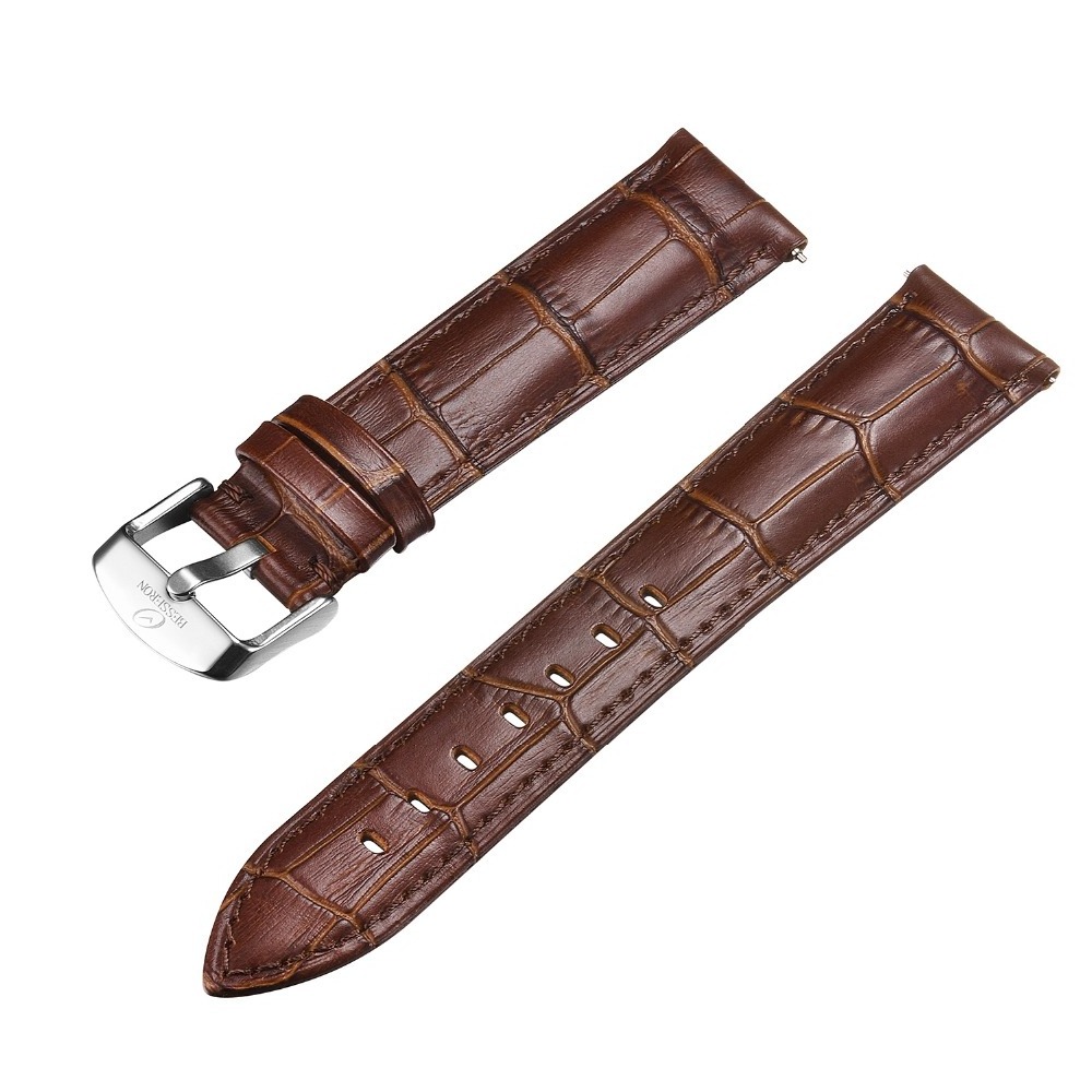 Water sweat resistant changeable interchangeable straps quick release genuine leather band thin wrist watch straps