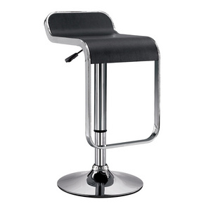 Black Bar Counter Stool Home Casual Cafe Furniture Stainless Steel Base Metal Custom High Bar Chairs Leather Modern Bar Stools