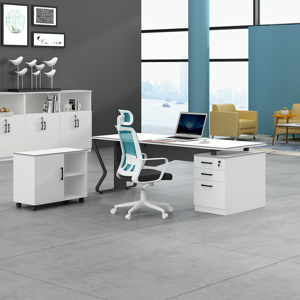 New Design Luxury CEO Manager Melamine Wooden Executive Modern Office Desk For Office Furniture