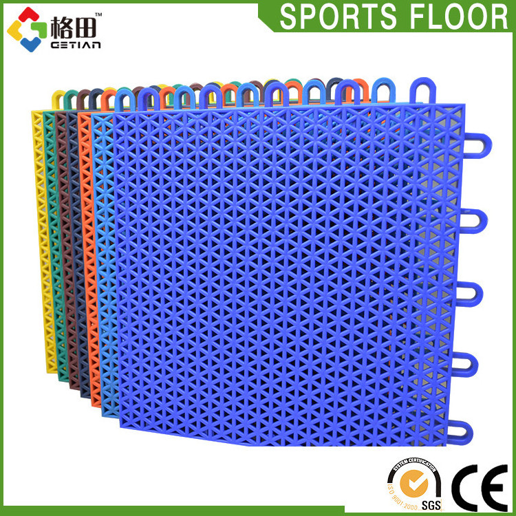 CE Standard pp interlocking portable outdoor futsal court flooring cost