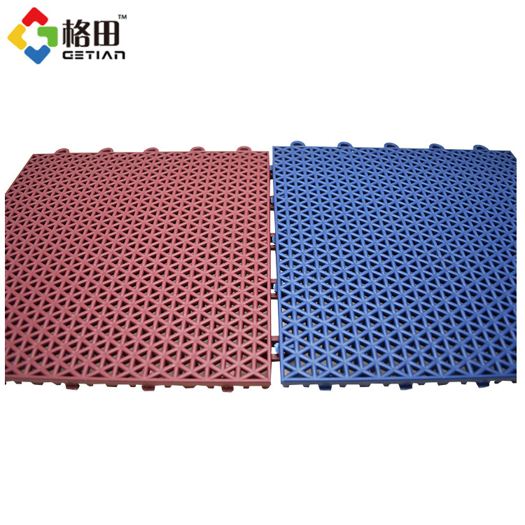 Long life span pp modular plastic outdoor roller skating interlocking flooring