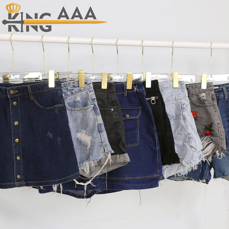 Used pants Women's jeans Shorts Locomotive Casual high Waist pants ladies used clothes 45kg